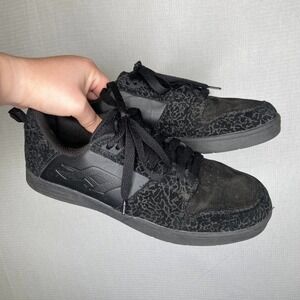 Airspeed Black Leopard Print Leather Lace Up Low Top Skate Shoes Men's Size 10